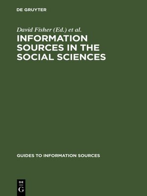 cover image of Information Sources in the Social Sciences
